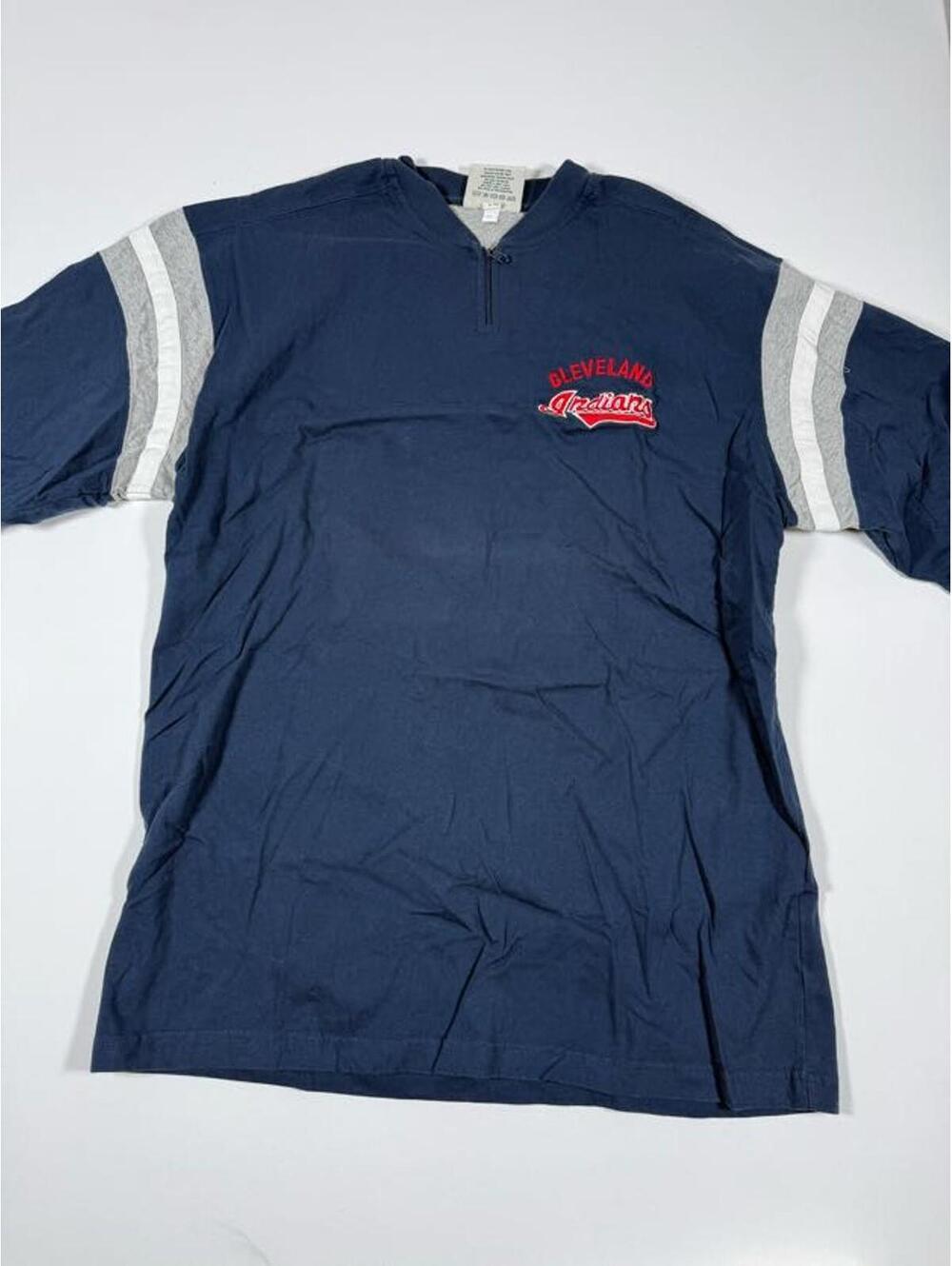 Lee Sport Navy Blue Cleveland Indians T-Shirt Large